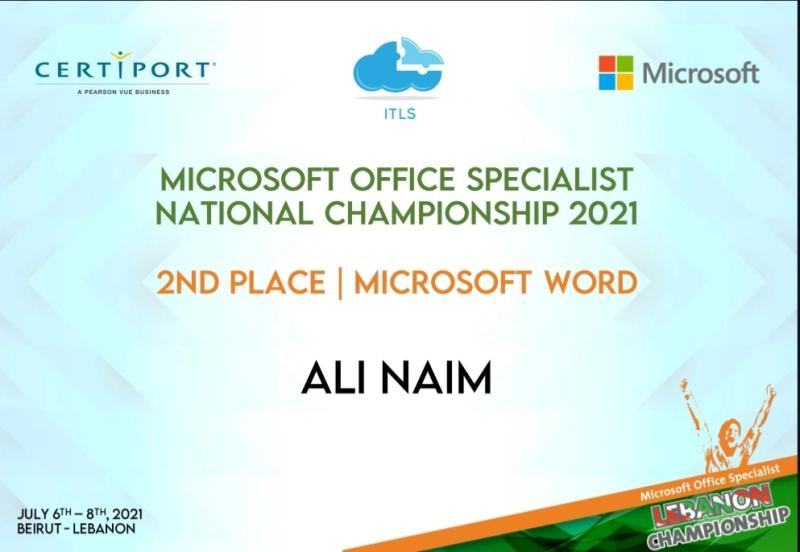 Microsoft Office Specialist Championship Proof